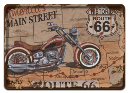 ROUTE 66 PLAKAT METALOWY SZYLD RETRO VINTAGE #10105