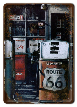 ROUTE 66 PLAKAT METALOWY SZYLD RETRO VINTAGE #10097