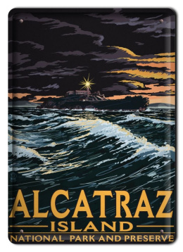 ALCATRAZ PLAKAT METALOWY SZYLD RETRO VINTAGE #10461