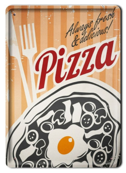 PIZZA PLAKAT METALOWY SZYLD OBRAZEK RETRO #10791