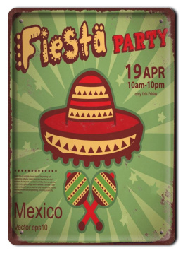 FIESTA PLAKAT METALOWY SZYLD RETRO VINTAGE #10990