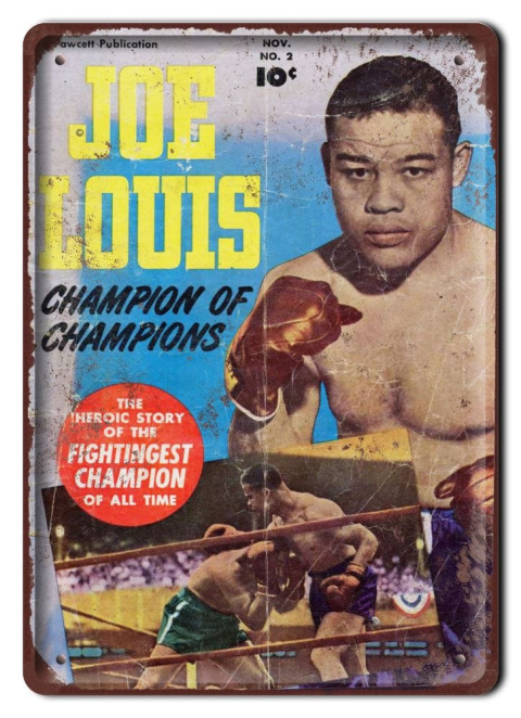 JOE LOUIS PLAKAT METALOWY SZYLD RETRO VINTAGE #11088