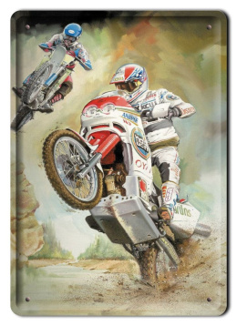 MOTOCYKL PLAKAT METALOWY SZYLD RETRO #11117