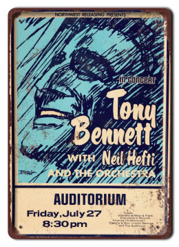 TONY BENNETT PLAKAT METALOWY SZYLD RETRO #11280