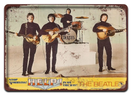 THE BEATLES PLAKAT METALOWY SZYLD RETRO #11300