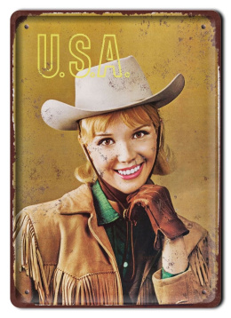 WESTERN PLAKAT METALOWY SZYLD RETRO VINTAGE #11308