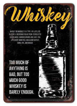 WHISKEY METALOWY SZYLD PLAKAT RETRO VINTAGE #11552