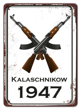 BROŃ PLAKAT METALOWY SZYLD TABLICZKA RETRO #11589