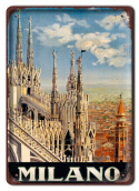 MILANO PLAKAT METALOWY SZYLD RETRO VINTAGE #11616