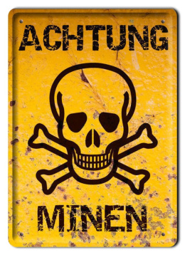 ACHTUNG PLAKAT METALOWY SZYLD OBRAZEK RETRO #07294