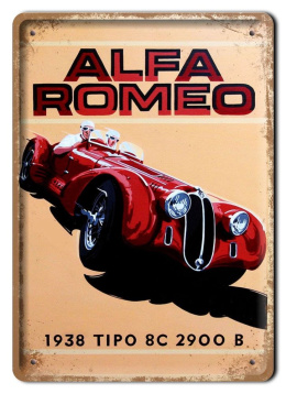 ALFA ROMEO METALOWY SZYLD PLAKAT RETRO #07379