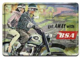 BSA MOTOCYKL METALOWY SZYLD PLAKAT RETRO #07549