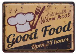 GOOD FOOD METALOWY SZYLD PLAKAT RETRO #00783