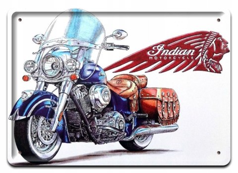 INDIAN HARLEY METALOWY SZYLD PLAKAT RETRO #07609