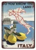 ITALY WŁOCHY METALOWY SZYLD PLAKAT RETRO #07727