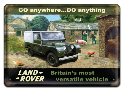 LAND ROVER METALOWY SZYLD PLAKAT RETRO #00849