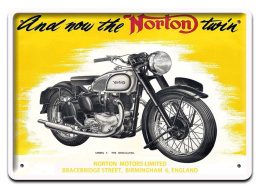 MOTOCYKL PLAKAT METALOWY SZYLD RETRO #07556