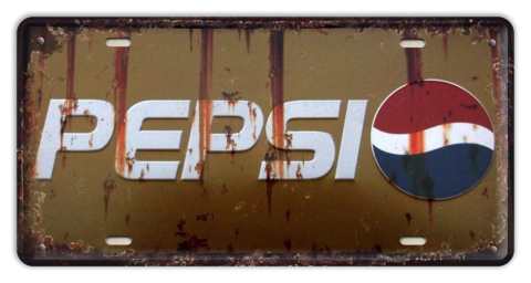 PEPSI METALOWA TABLICA REJESTRACYJNA PLAKAT #06848