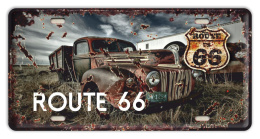 ROUTE 66 METALOWA TABLICA REJESTRACYJNA PLAKAT #06757