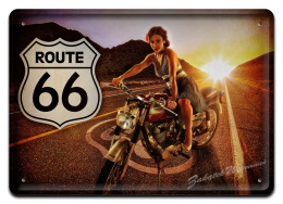 HARLEY ROUTE 66 METALOWY SZYLD PLAKAT RETRO #02753