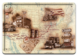 ROUTE 66 METALOWY SZYLD PLAKAT VINTAGE RETRO #02733