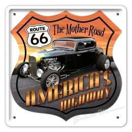 ROUTE 66 METALOWY SZYLD PLAKAT VINTAGE RETRO #03376