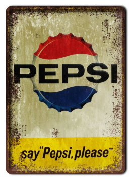 PLAKAT METALOWY SZYLD TABLICZKA RETRO PEPSI #11925