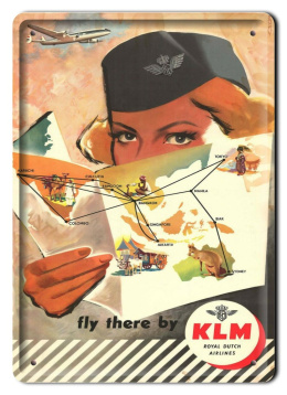 PLAKAT METALOWY SZYLD TABLICZKA RETRO KLM #11954