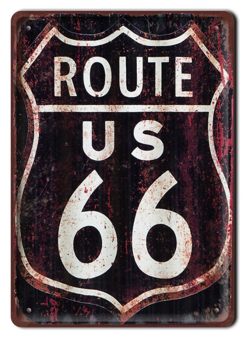 ROUTE 66 PLAKAT METALOWY SZYLD RETRO VINTAGE #11653