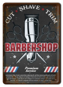 BARBER SHOP PLAKAT METALOWY SZYLD RETRO #12537