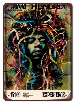 PLAKAT METALOWY SZYLD RETRO JIMI HENDRIX #12032