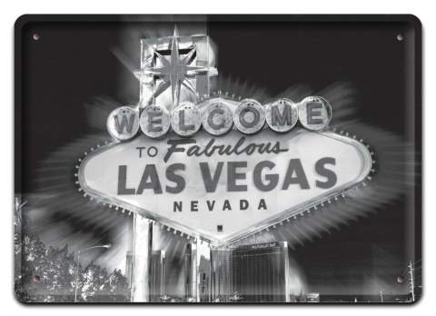 PLAKAT METALOWY SZYLD RETRO LAS VEGAS #12064