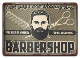 BARBER SHOP PLAKAT METALOWY SZYLD RETRO #12535