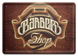 BARBER SHOP PLAKAT METALOWY SZYLD RETRO #12545