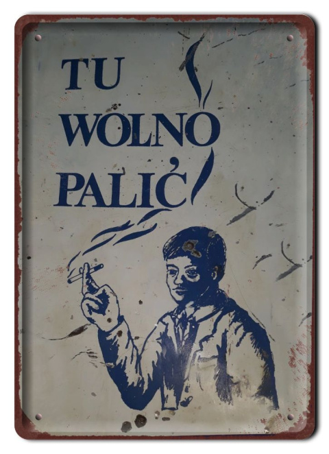 PRL PLAKAT METALOWY SZYLD OBRAZEK RETRO #12560