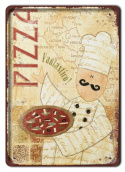 PIZZA PLAKAT METALOWY SZYLD OBRAZEK RETRO #20030