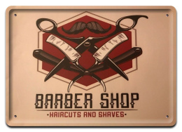 BARBER PLAKAT METALOWY SZYLD OBRAZEK RETRO #20048