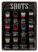 SHOTS PLAKAT METALOWY SZYLD OBRAZEK RETRO #20068