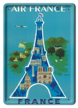 AIR FRANCE PLAKAT METALOWY SZYLD OBRAZEK RETRO #20167