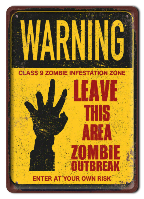 WARNING PLAKAT METALOWY SZYLD OBRAZEK RETRO#20226