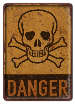 DANGER PLAKAT METALOWY SZYLD OBRAZEK RETRO #20315