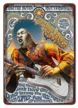 JIMI HENDRIX PLAKAT METALOWY SZYLD OBRAZEK #20391