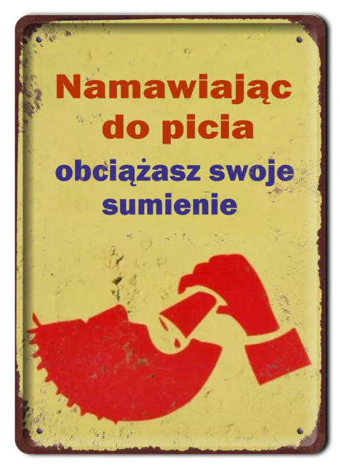 PRL PLAKAT METALOWY SZYLD OBRAZEK RETRO #12661