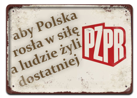 PRL PLAKAT METALOWY SZYLD OBRAZEK RETRO #12672