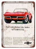 65 CORVETTE METALOWY SZYLD VINTAGE RETRO #05352