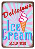 LODY ICE CREAM METALOWY SZYLD PLAKAT RETR O#07646