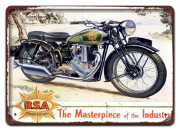 B.S.A.MOTOCYKL METALOWY SZYLD PLAKAT RETRO #07224