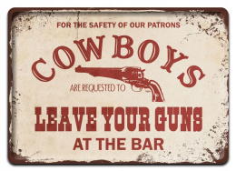 COWBOYS METALOWY SZYLD PLAKAT RETRO #08062