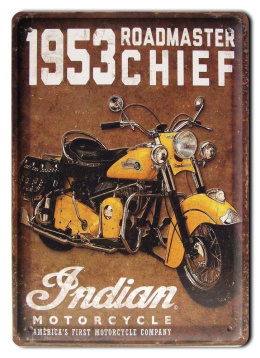 INDIAN PLAKAT METALOWY SZYLD OBRAZEK RETRO #07574