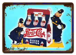 PEPSI COLA DRINK METALOWY SZYLD PLAKAT RETRO #07571